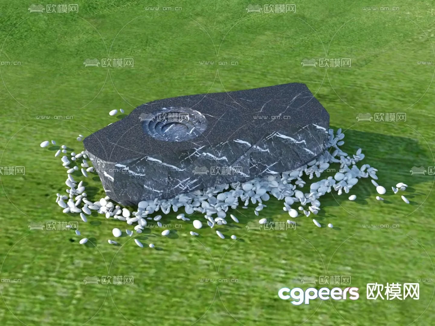 stone stone landscape sketch 3d model