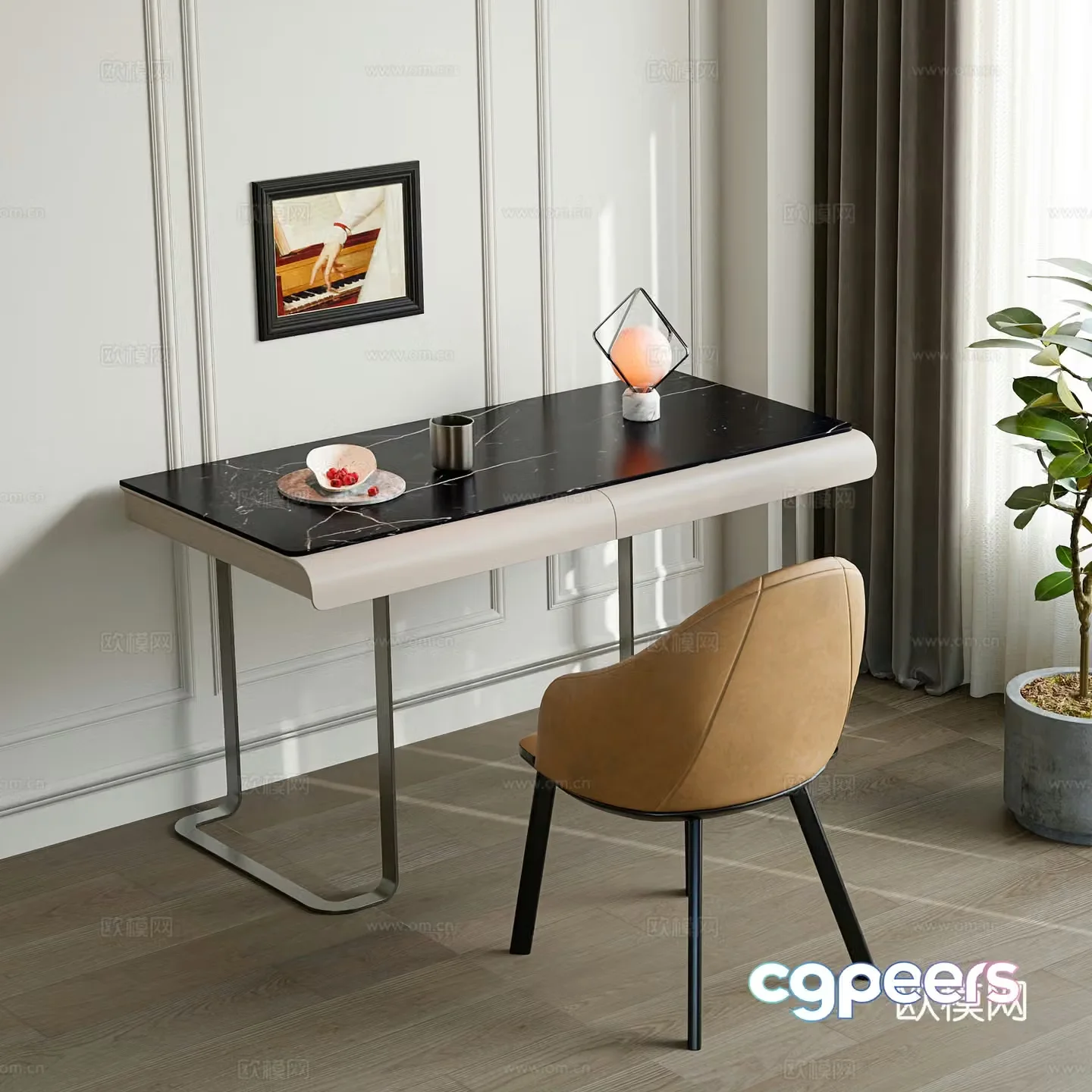 modern desk chair desk chair 3d model