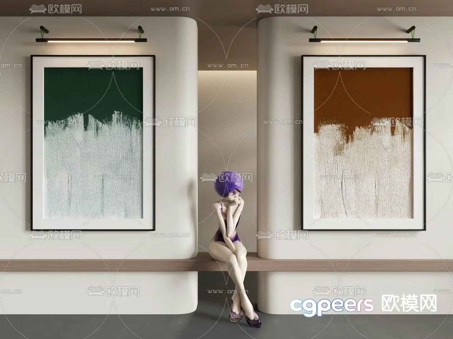 Art painting Decorative painting Abstract painting 3d model
