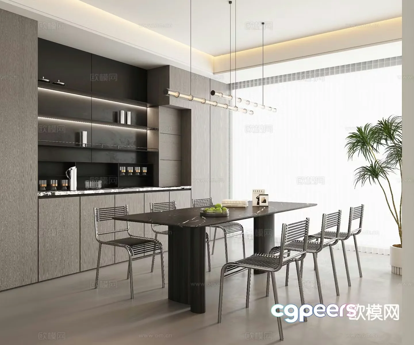 Simple restaurant 3d model