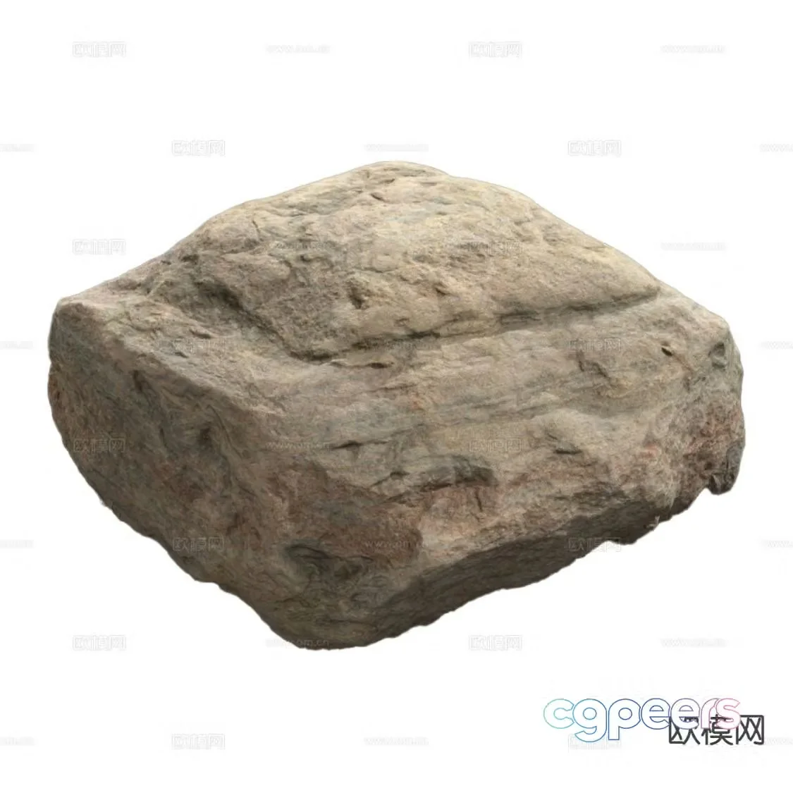modern rock granite 3d model