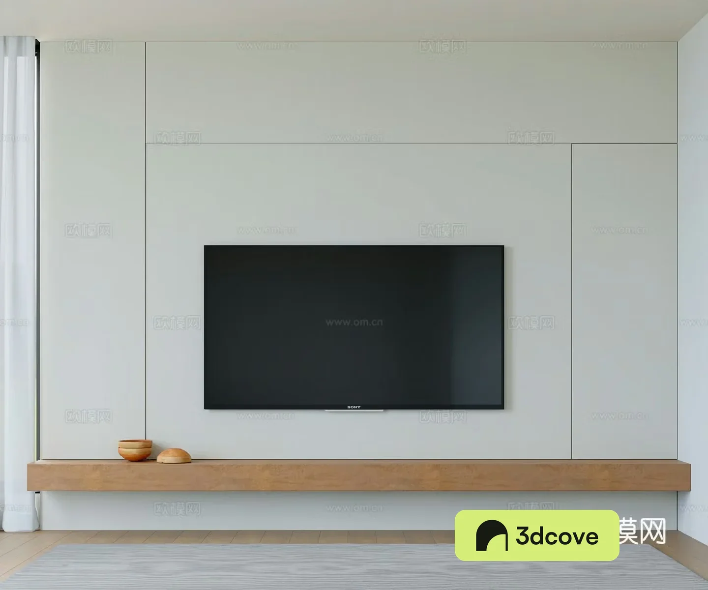 Modern TV background wall