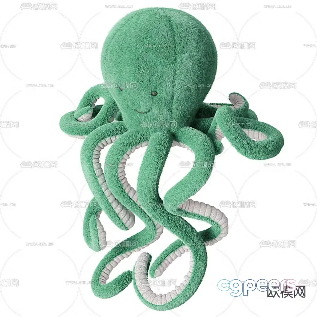 Modern octopus doll toy 3d model