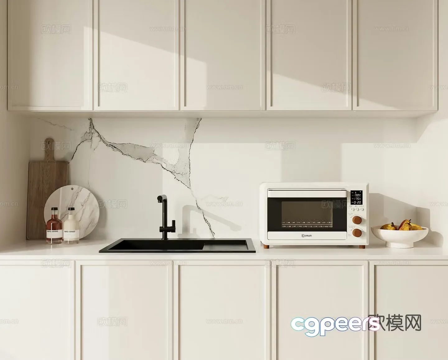 Microwave oven kitchen supplies 3d model