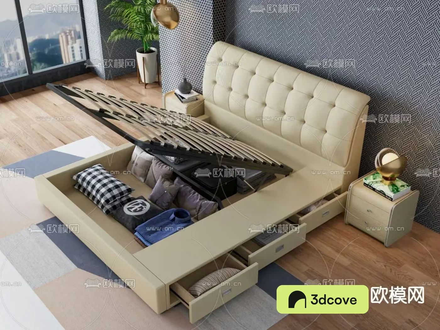 Modern double bed