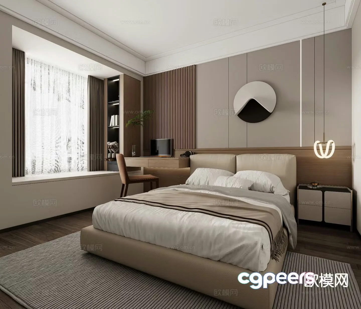 Modern bedroom master bedroom 3d model