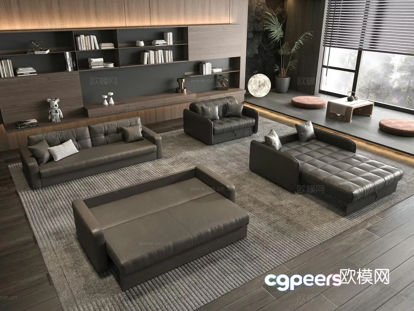 Modern sofa bed 3d model