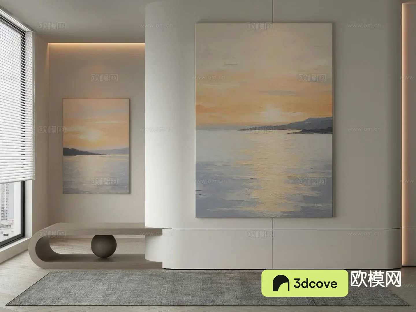 Modern decorative painting ocean wave oil painting