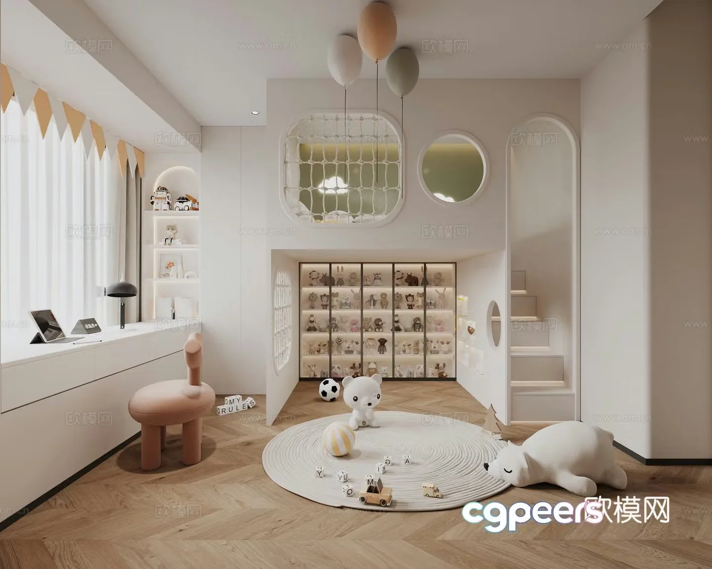 Modern children’s room 3d model