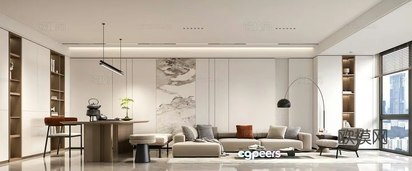 Modern living room 3d model