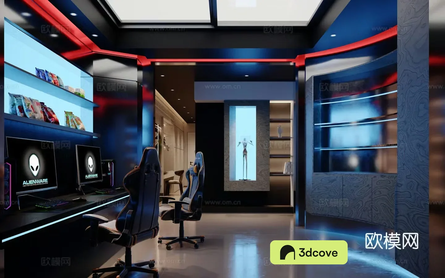 Modern entertainment room e-sports room