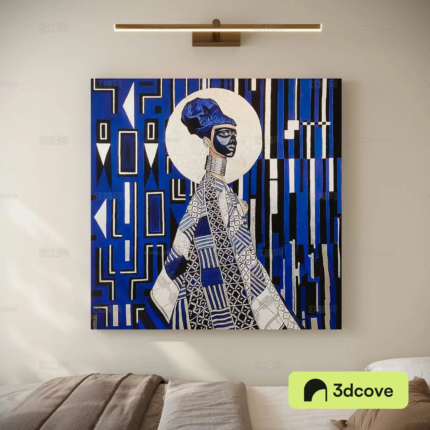 Modern figure painting decorative painting