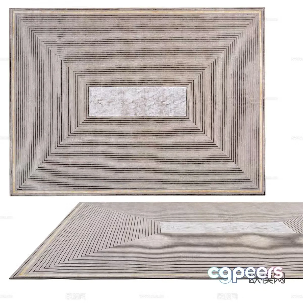 New Chinese style fabric carpet 3D model