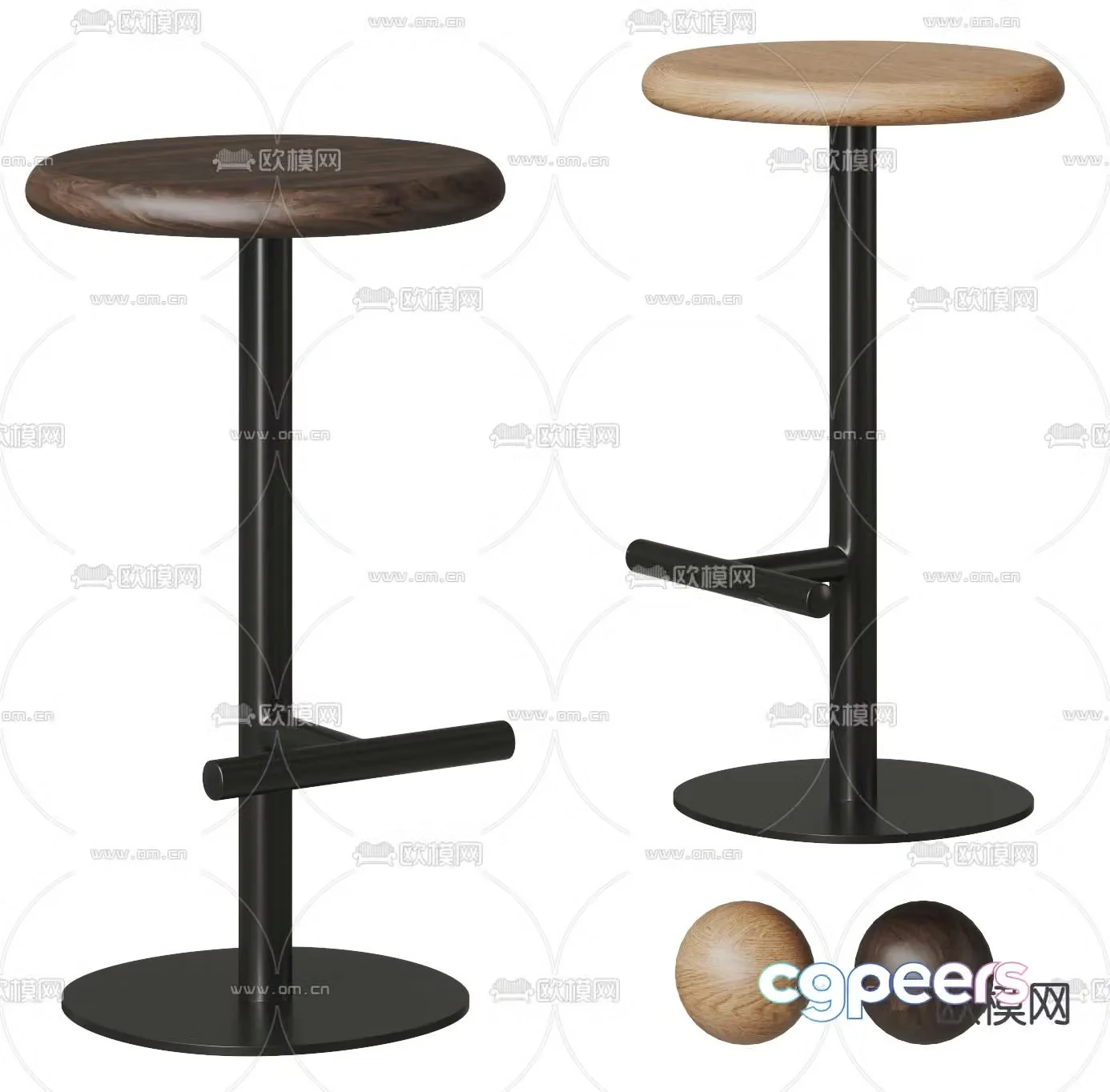 Modern bar stool bar stool high stool 3d model