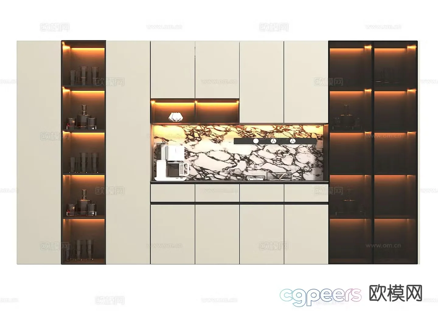 Italian wine cabinet 3D model