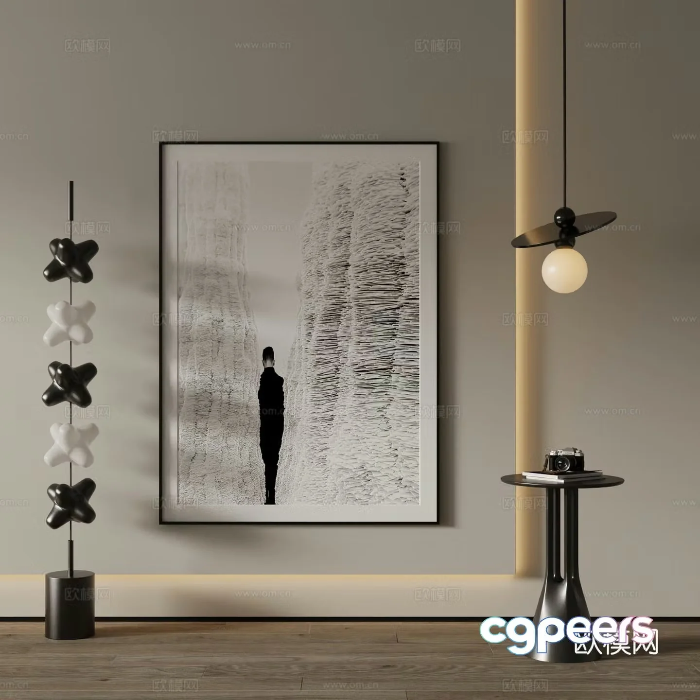 Modern Art Painting Decorative Painting 3D Model