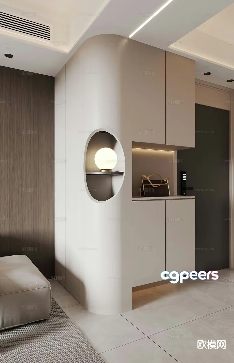 Modern shoe cabinet corner cabinet 3d model