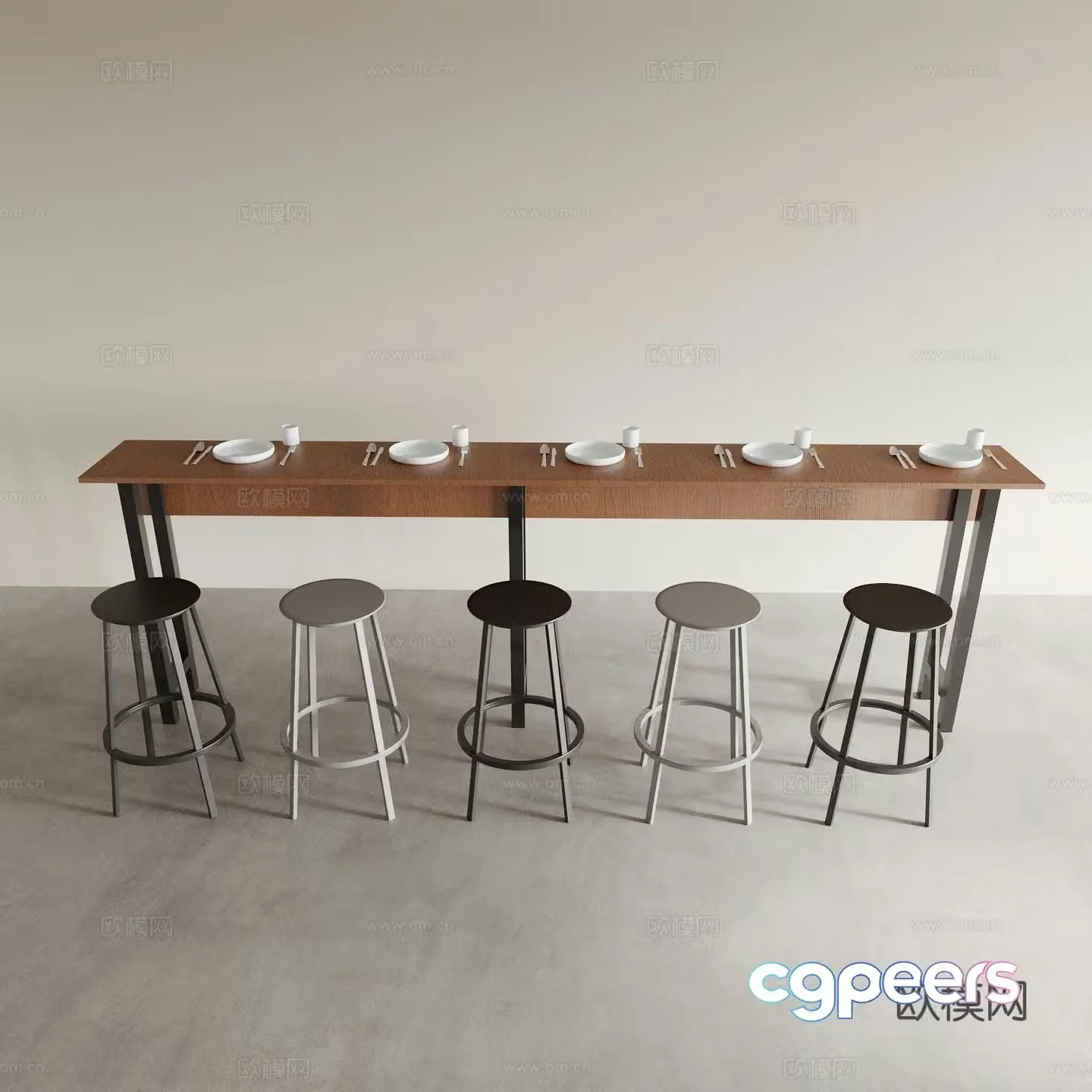 Dining table and chairs living and dining table and chairs dining table and chairs wine table and chairs table and chair combination 3D model