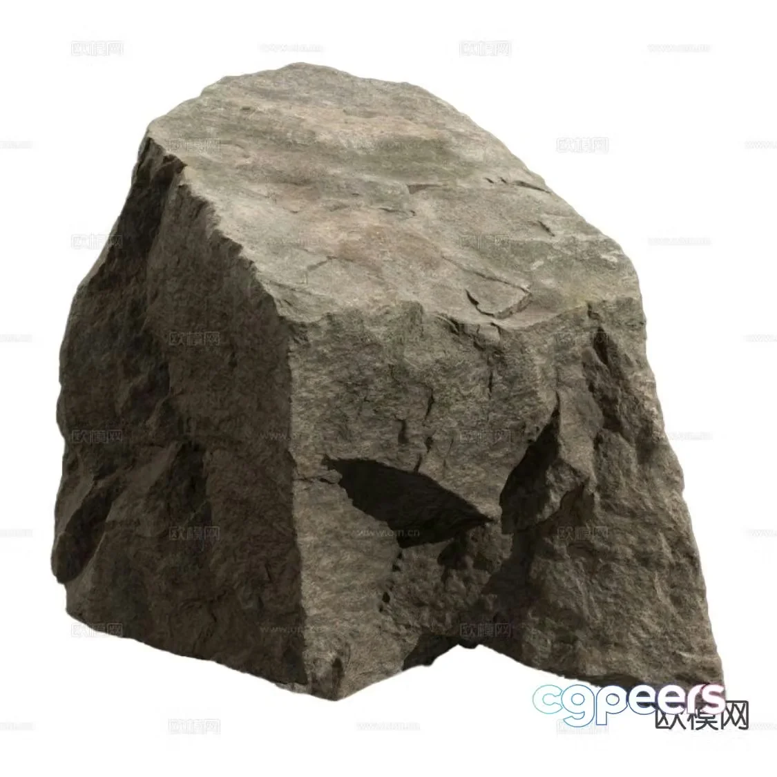 modern rock granite 3d model