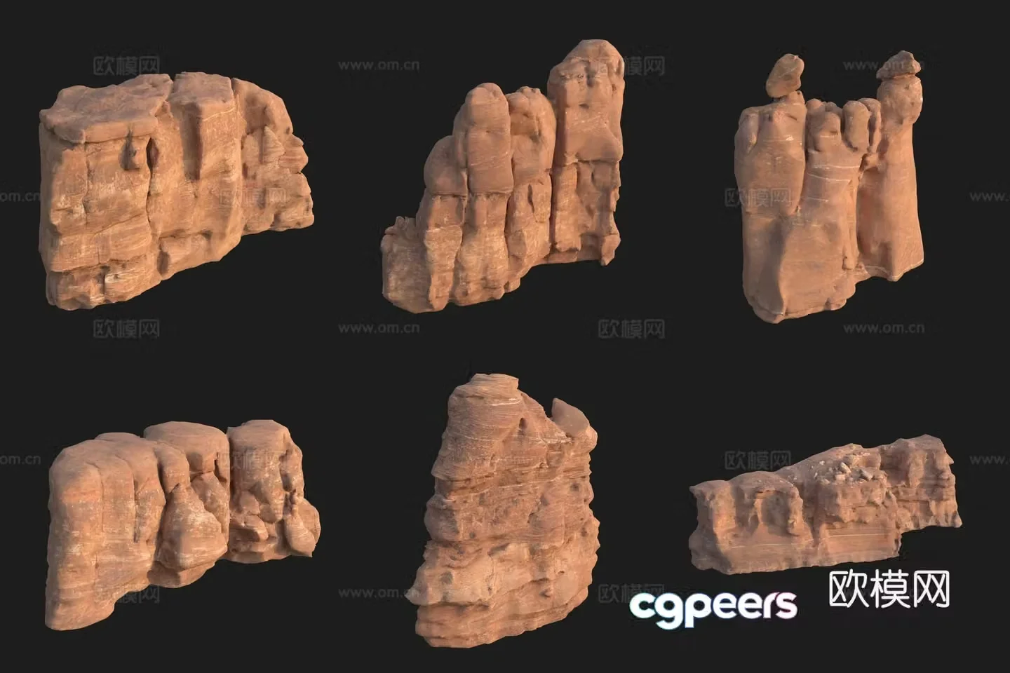 Cliff Big Stone Rock Boulder 3D Model