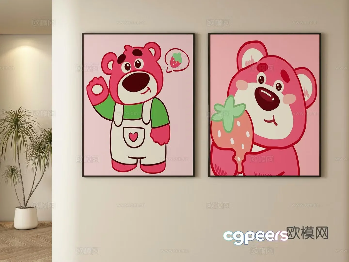 Children’s decorative painting hanging painting 3d model