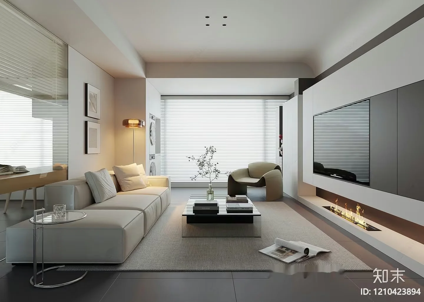 Modern Living Room 3D Model – 932 – VRAY Render
