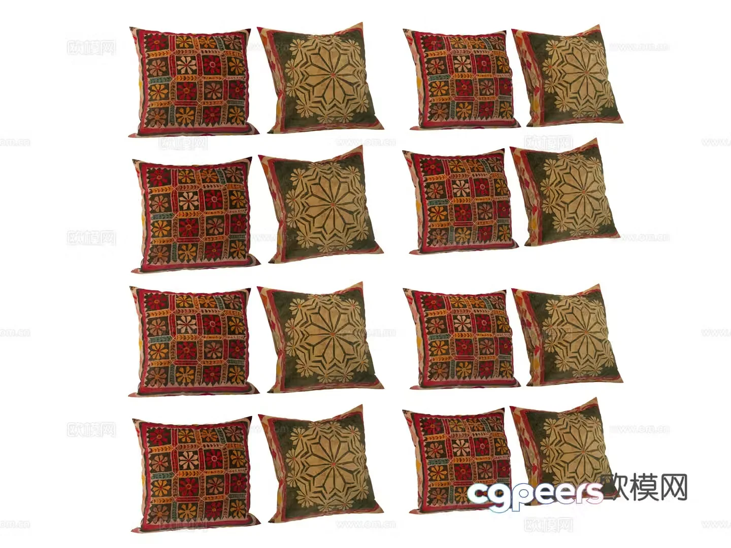 Home textile pillow 3d model