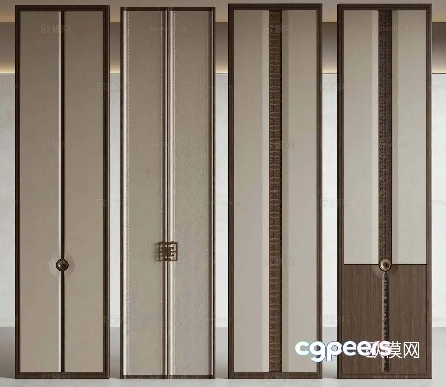 New Chinese wall panel 3D model