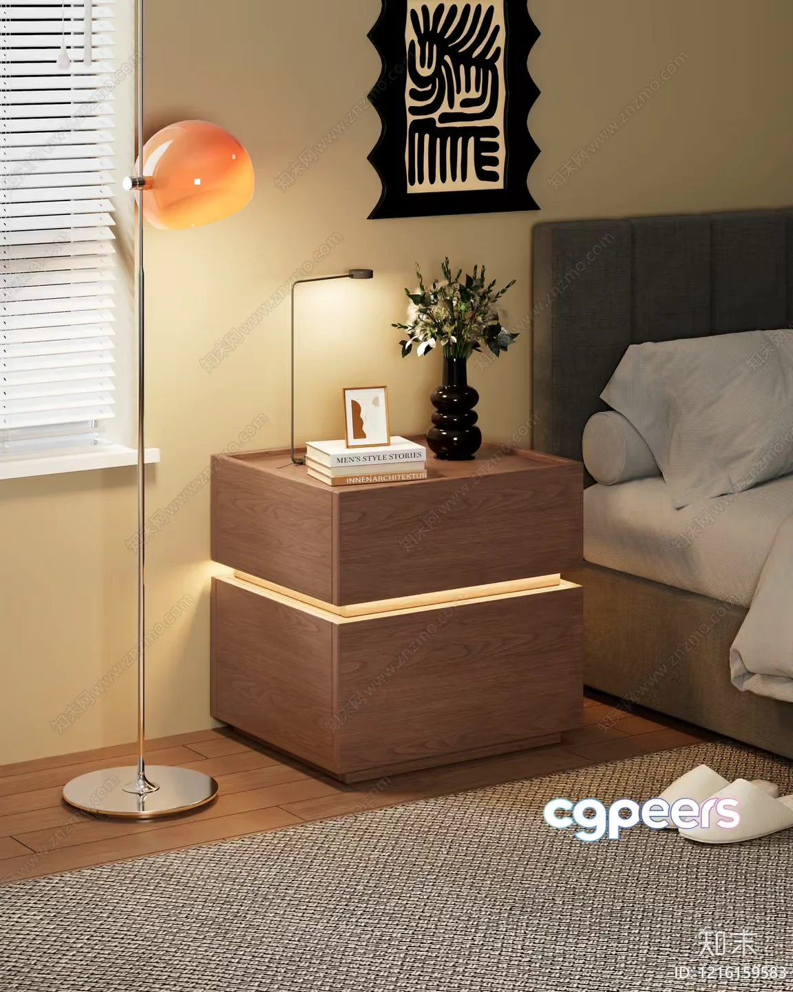 Cozy Bedroom 3D Model – 18068 – VRAY Render