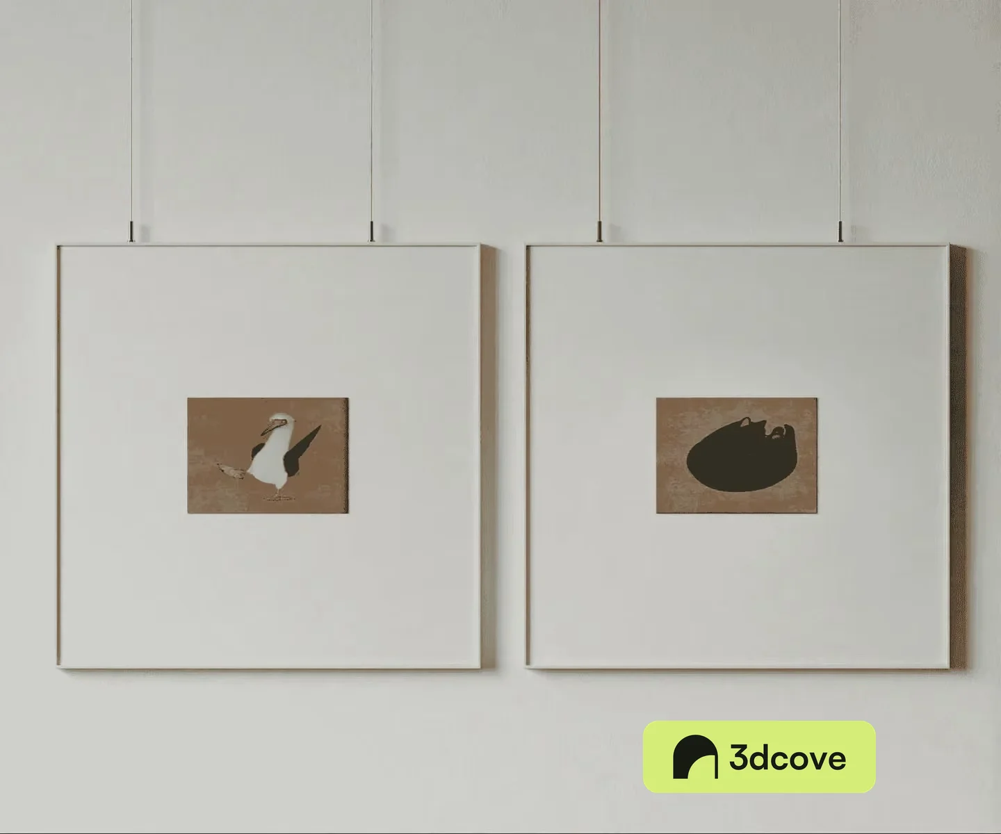 Two Framed Art Pieces