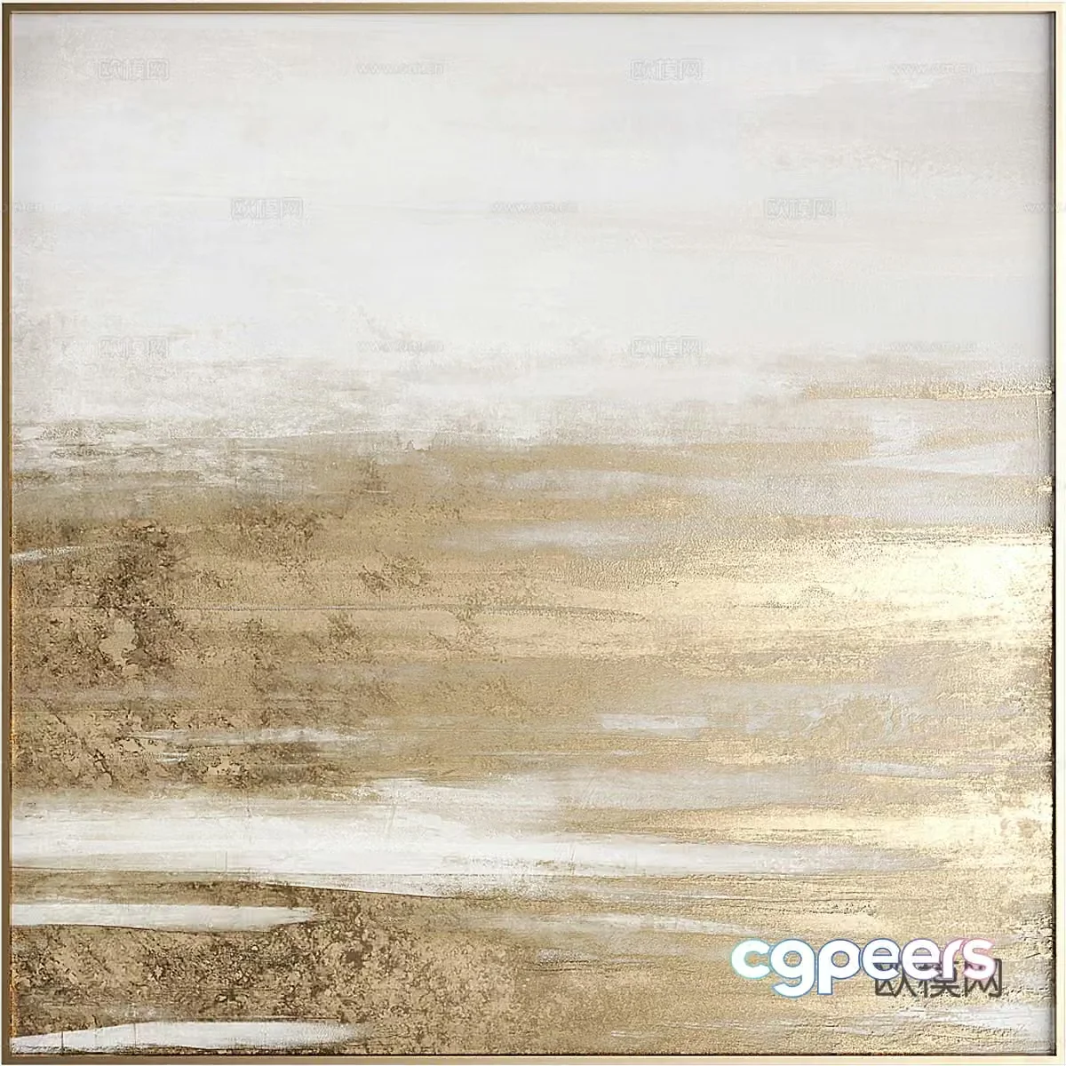 New Chinese style decorative hanging painting 3D model