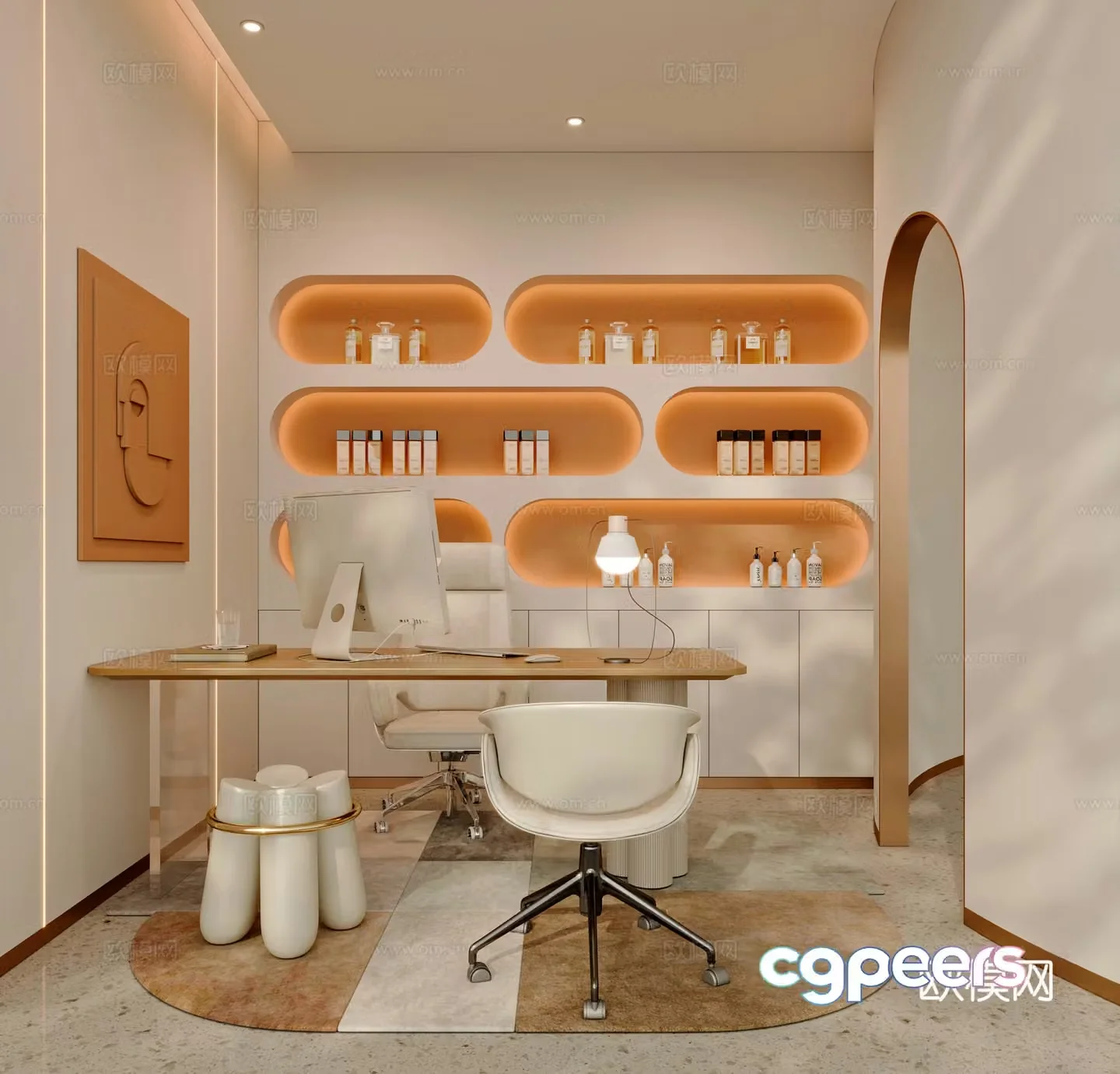 Modern beauty salon office 3d model
