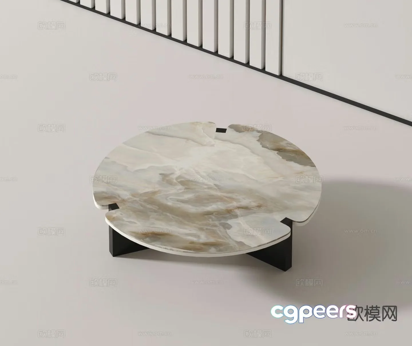 Modern marble coffee table 3d model