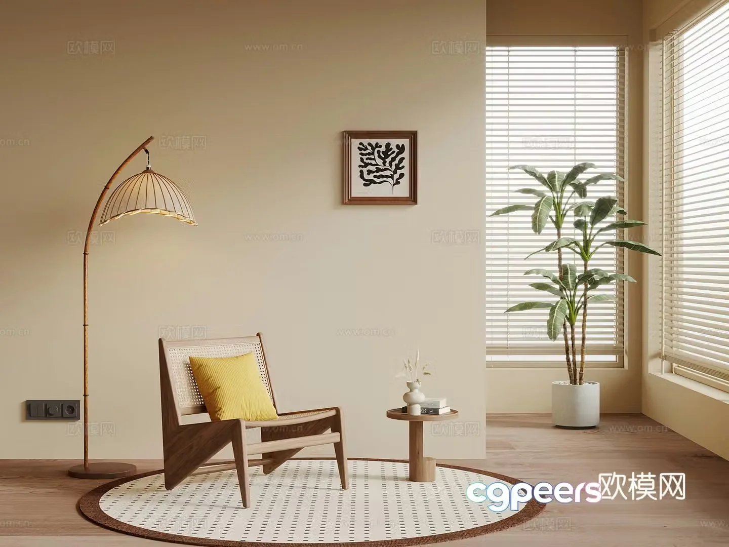 23 leisure chair medieval style leisure chair floor lamp side 3d model