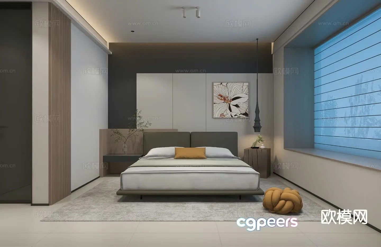 Modern bedroom master bedroom 3d model