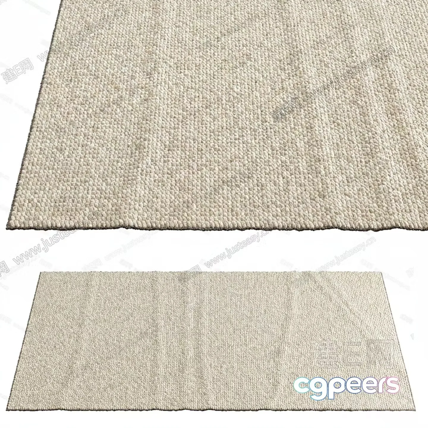 A Beige Rug 3D Model – 6811 – VRAY Render