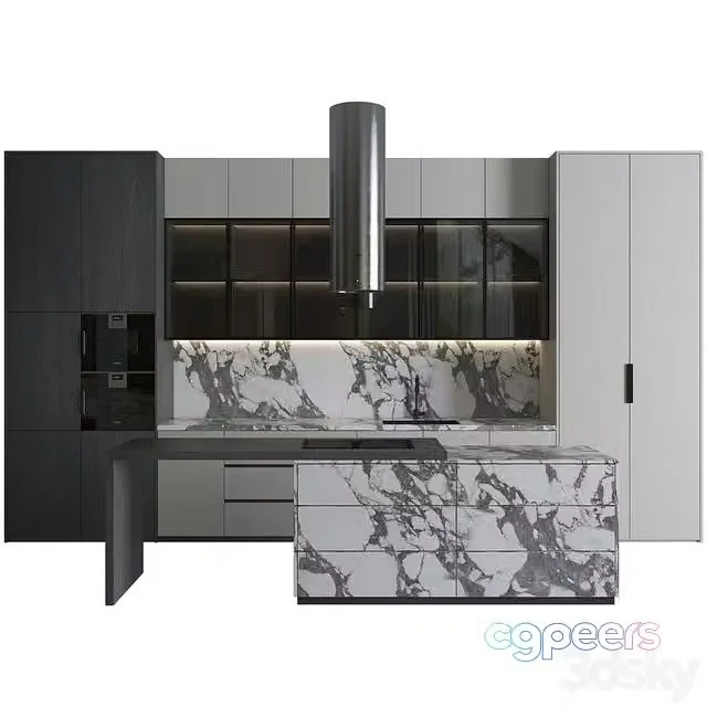 3ds Max Free – Kitchen Modern 10