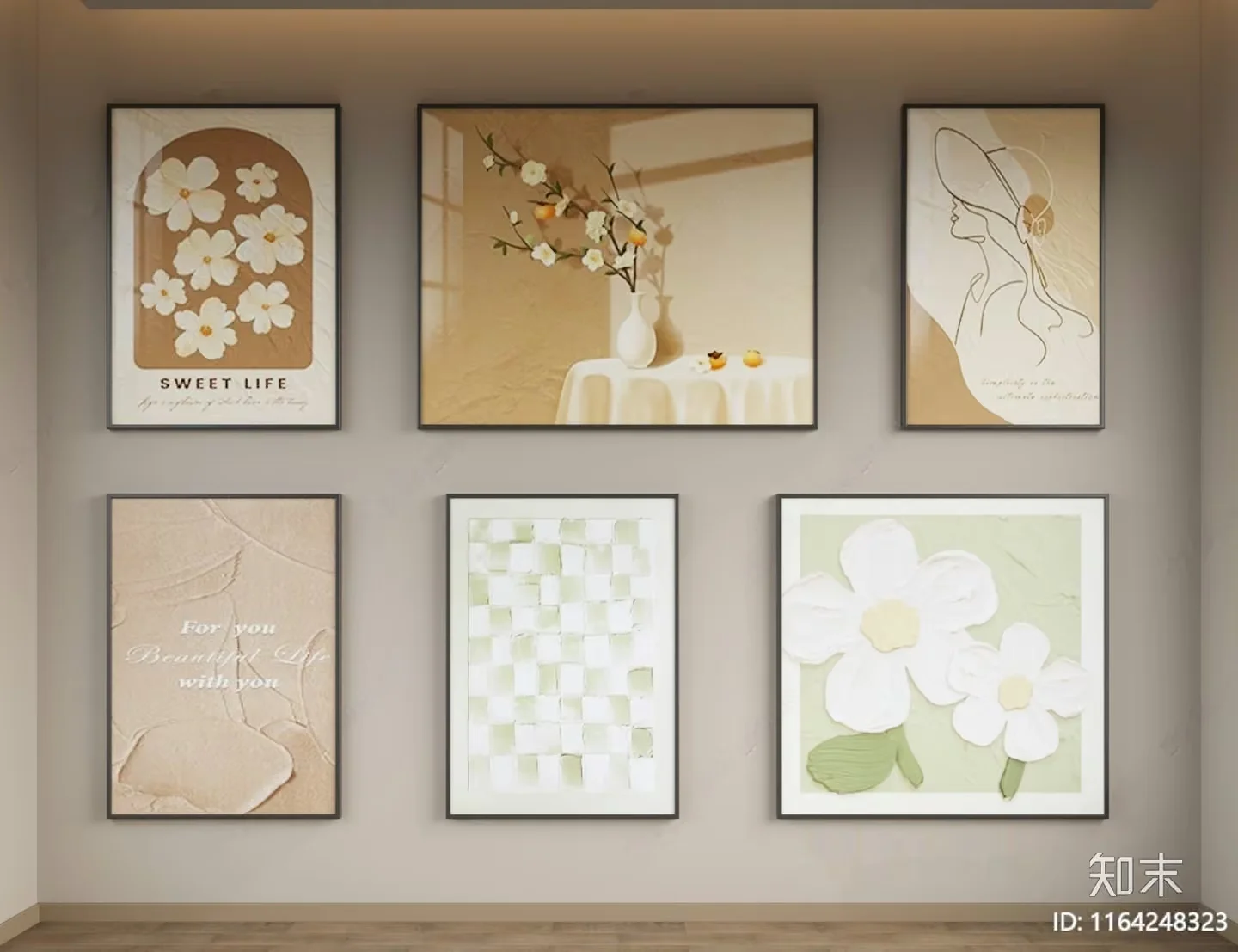 Artwork On A Wall 3D Model – 7812 – VRAY Render