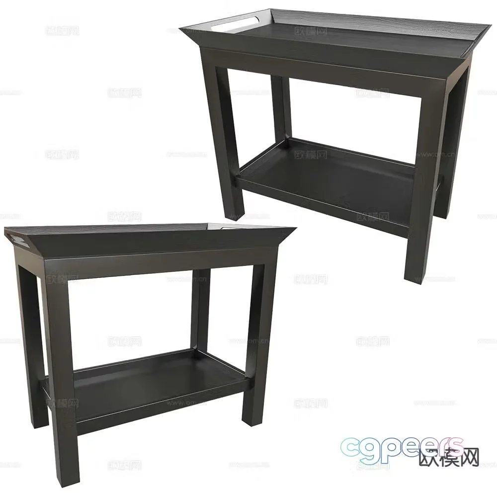 Dantone modern end view desk 3d model