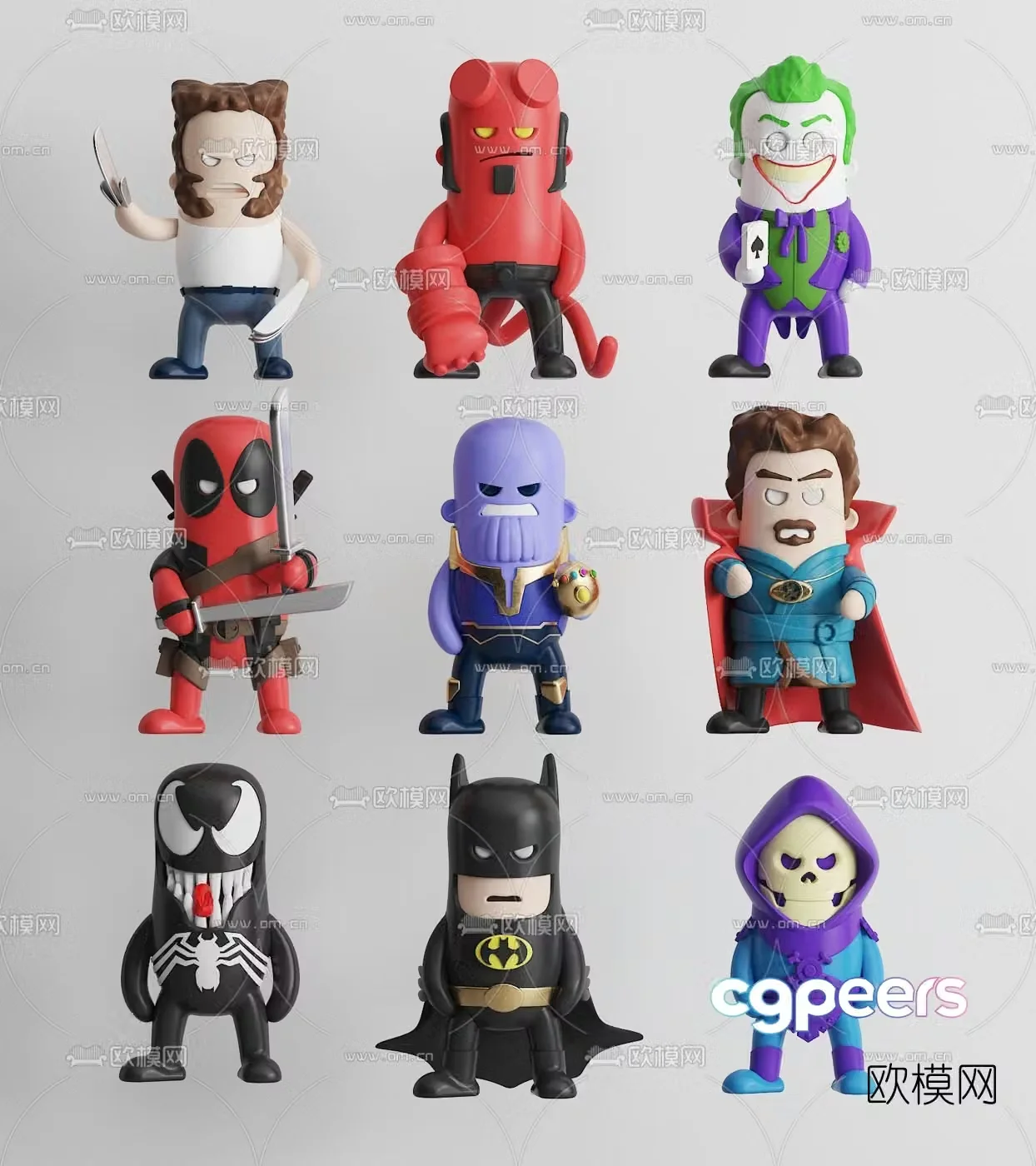 Modern Marvel cartoon character toy 3d model