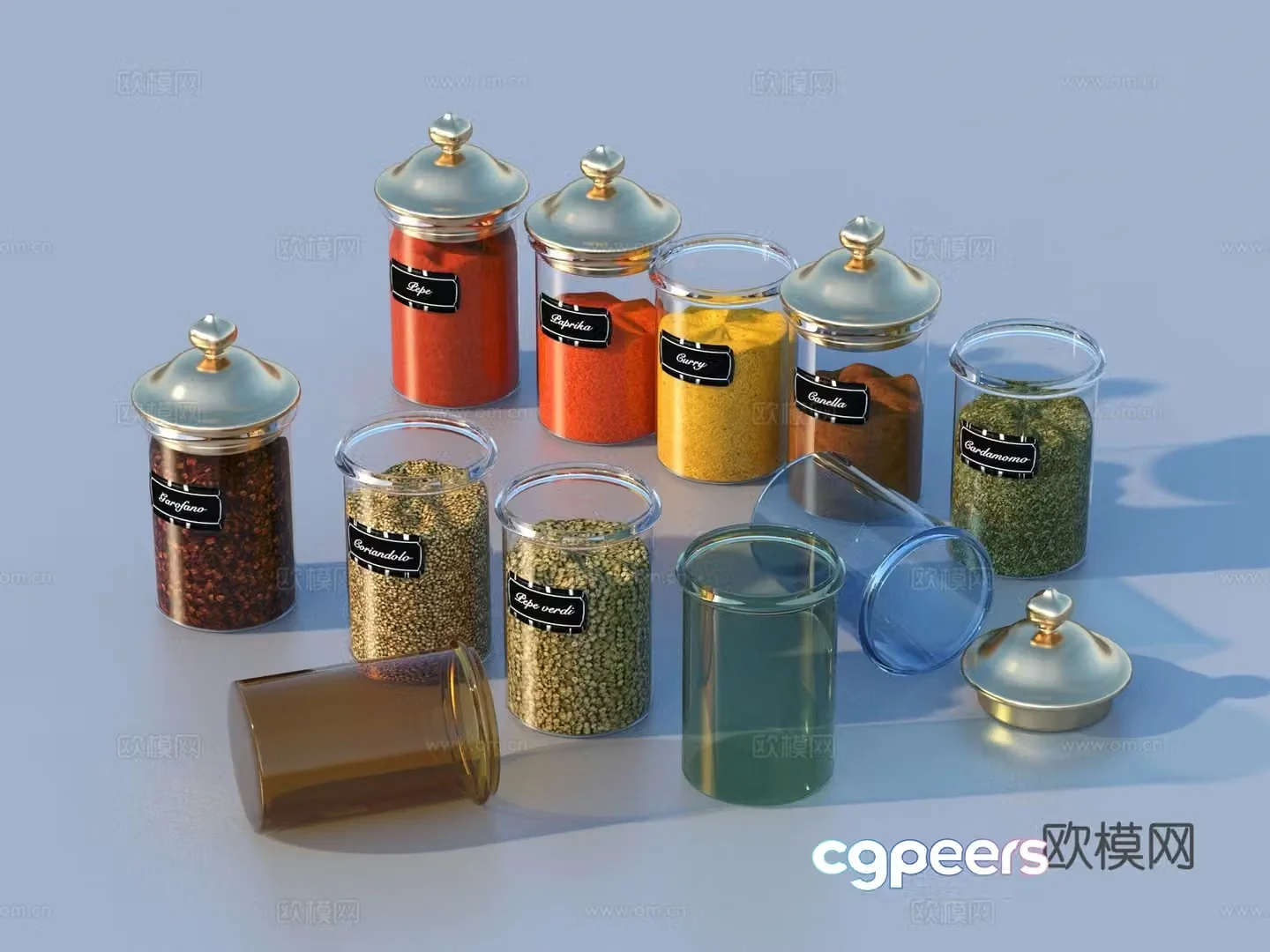 kitchen gadgets seasoning food 3d model