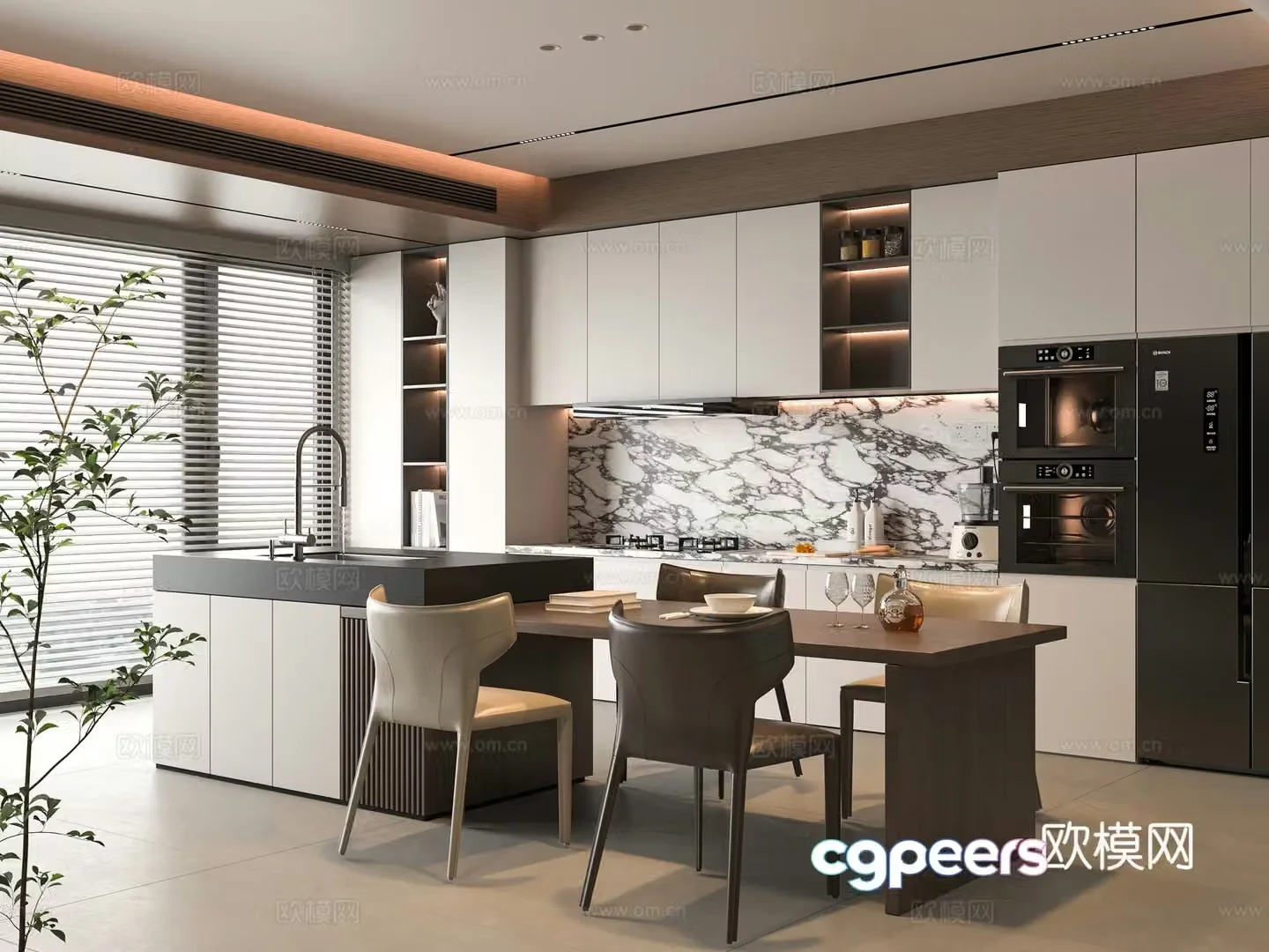 Modern restaurant 3d model