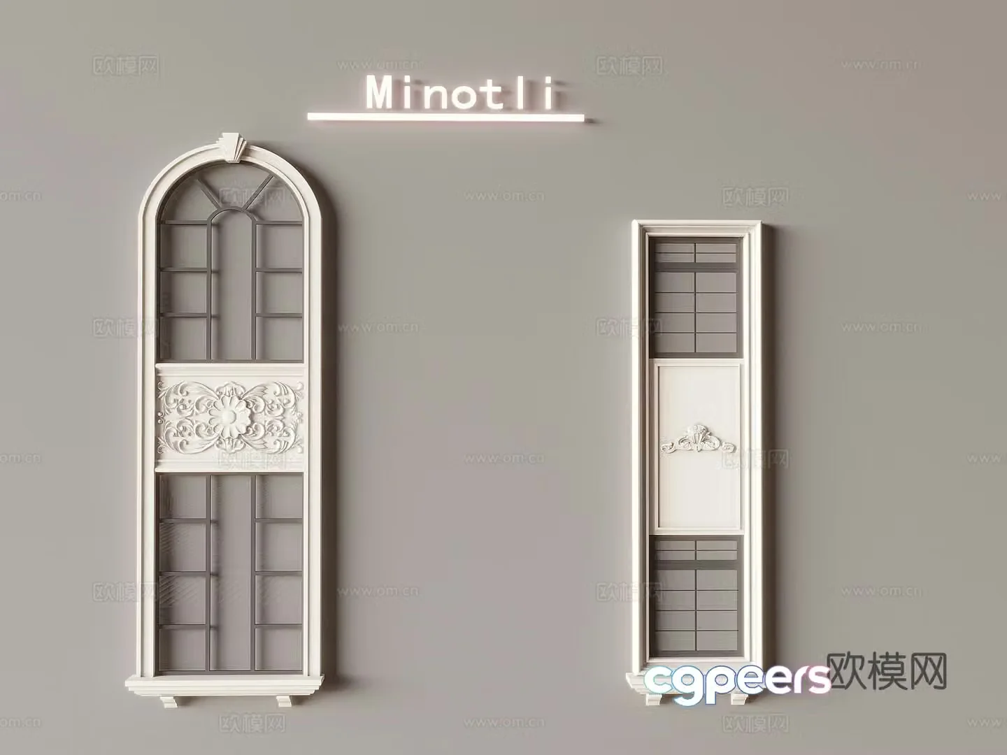 Showcase Coffee Window Folding Window 3D Model