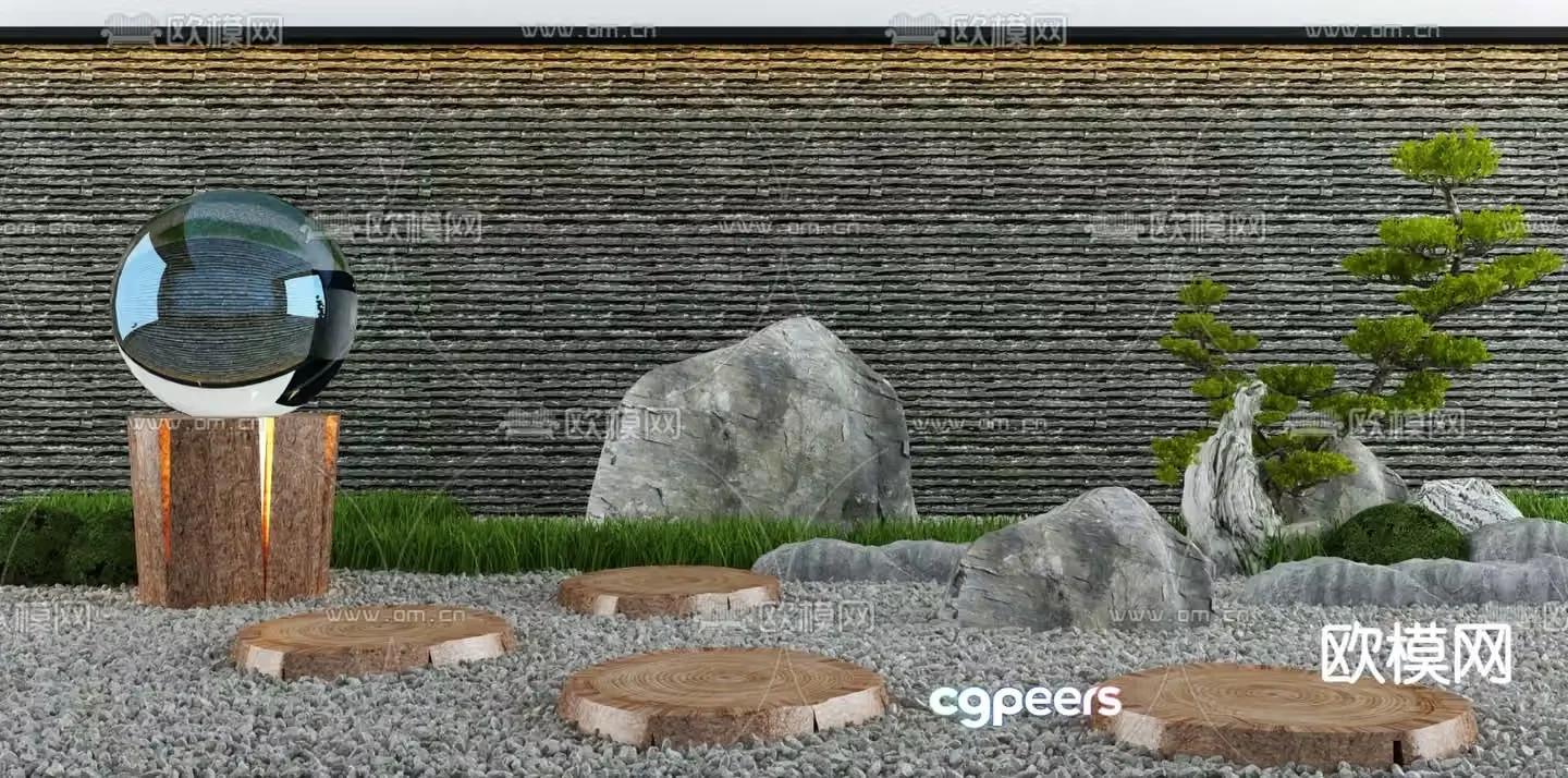 Garden Dead Landscape Sketch 3D Model