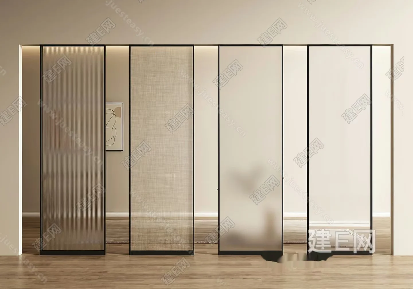 Modern Sliding Doors 3D Model – 1914 – VRAY Render