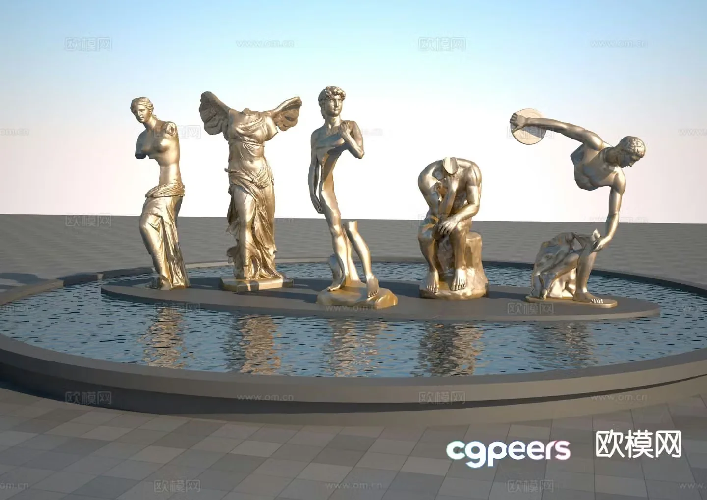 Master sculpture works David sculpture 3D model