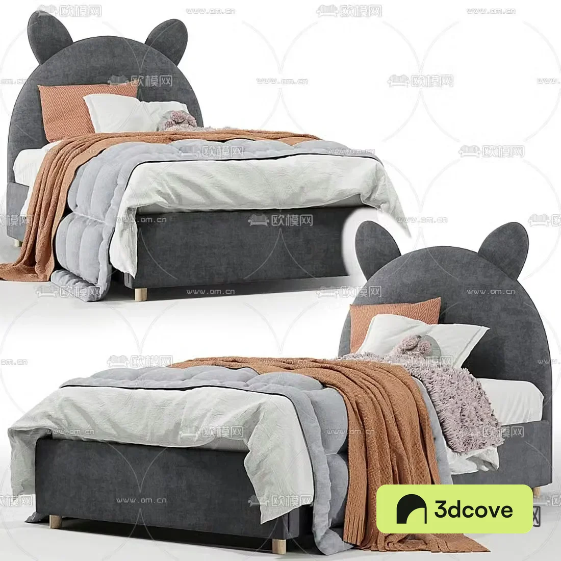 Modern flannel children’s bed