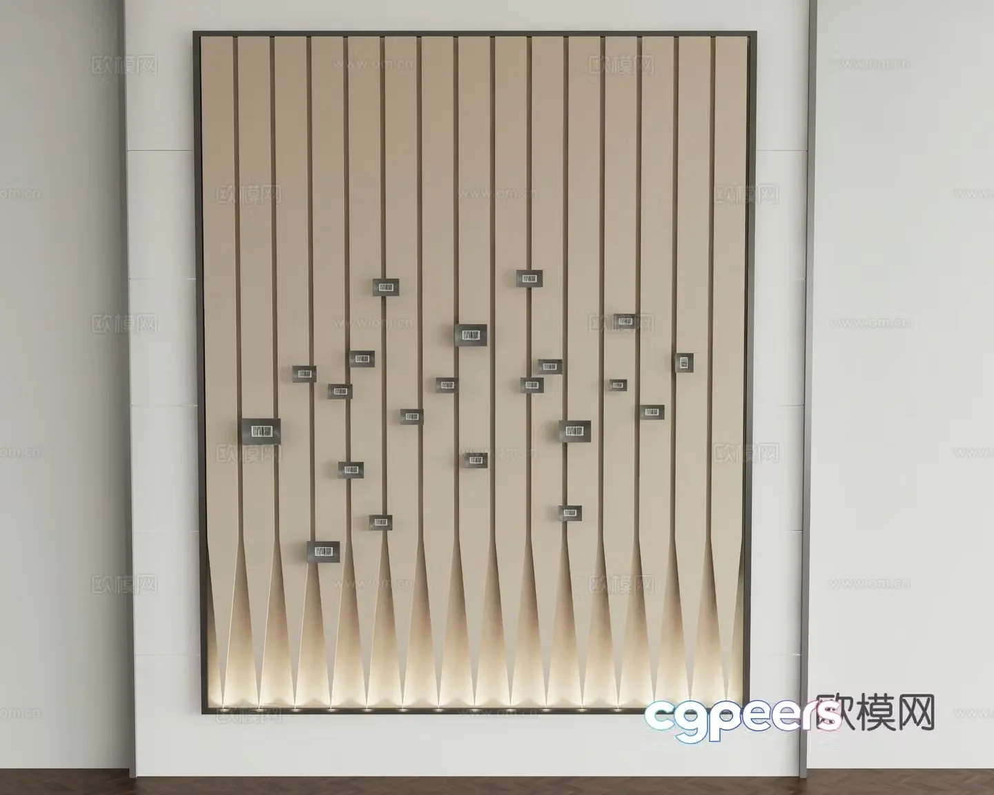 Modern background decorative wall 3d model