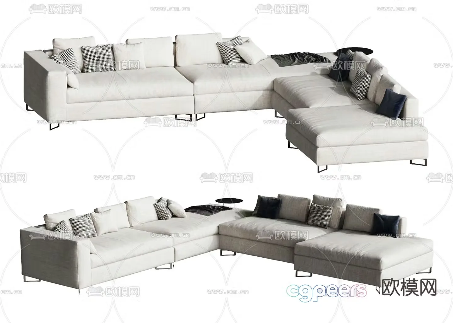 FLEXFORM corner sofa upholstered sofa 3d model