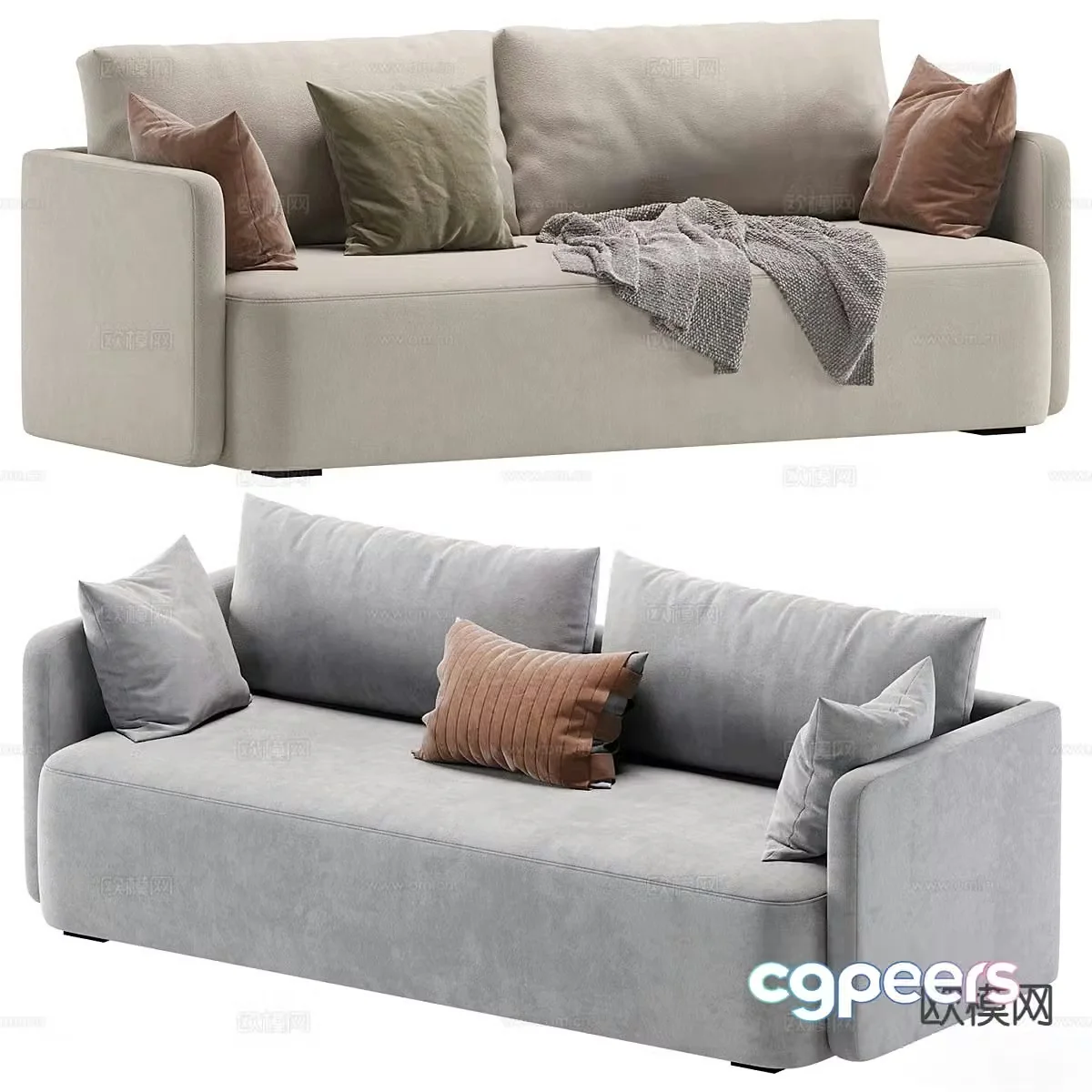Modern love sofa 3d model